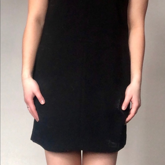 Aritzia Wilfred black deep V cocktail dress - Picture 2 of 4